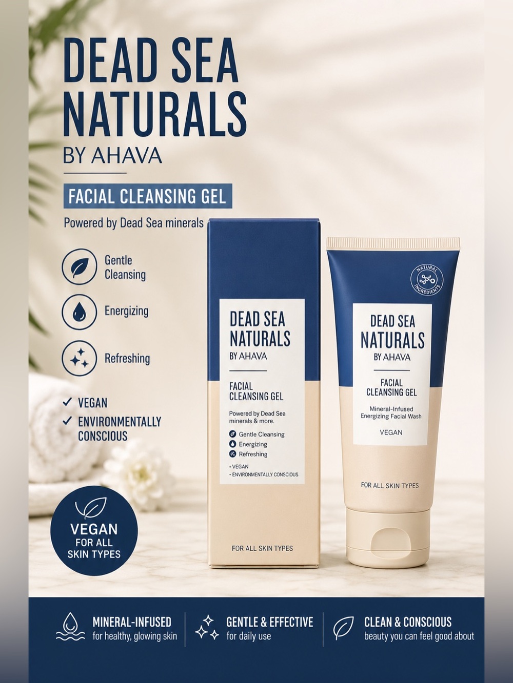 Dead Sea Naturals by AHAVA Facial Cleansing Gel – NEW